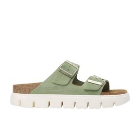 Birkenstock Women's Arizona Platform Suede Leather Green Tea