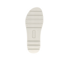 White rubber shoe sole viewed from the bottom, featuring rectangular grooves and the word OREO with the number 27 embossed near the center. Offers foot pain relief like the FIDELIO Fidelio Womens Trinity Cream sandal.