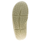 SOVELLA Sovella Men's PF Velcro Slide Bone: beige EU45 men's slide with grid tread, crosshatch, and arch support.