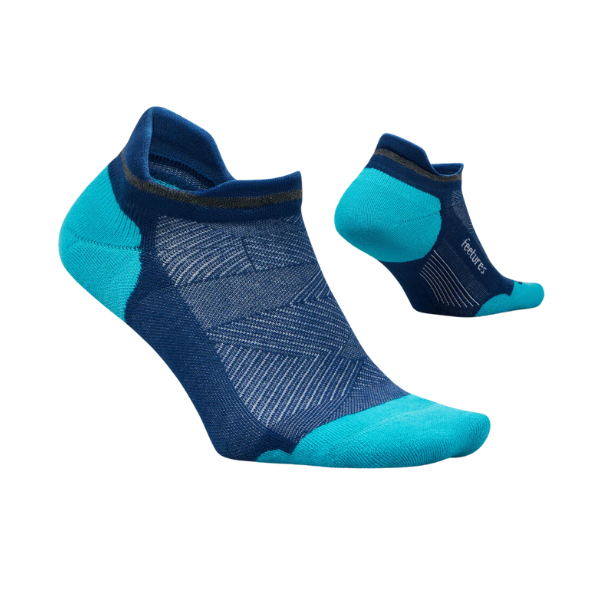 Feetures Elite Max Cushion No Show Tab Blue/Green