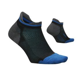 Feetures Elite Max Cushion No Show Tab Black/Blue/Gray