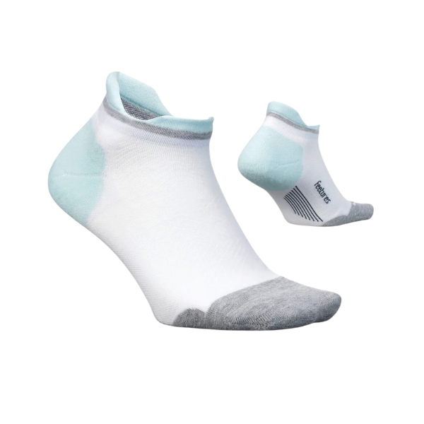 Feetures Elite Max Cushion No Show White/Blue