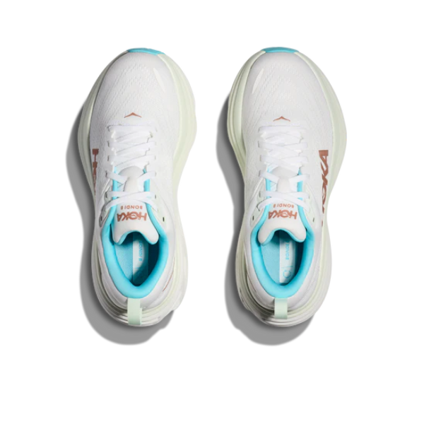 HOKA Women's Bondi 8 Medium White/Gold