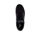 Top view of the NEW BALANCE Mens Fresh Foam 860v14 Black/White sneaker, featuring black laces, a white sole, FRESH FOAM branding on the insole, and Fresh Foam X midsole foam, centered on a white background.