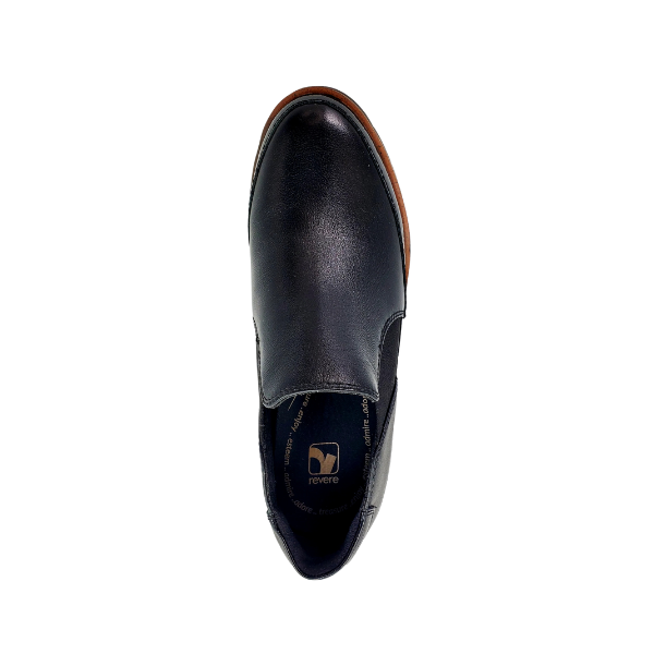 Revere Women's Mykonos Wedge Loafer Black