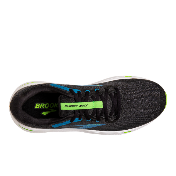 Brooks Ghost Max Wide Negro/Azul atómico/Jasmín