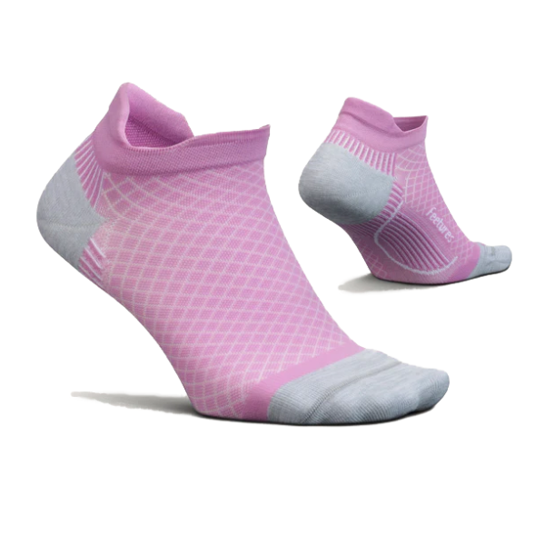 Feetures Plantar Fasciitis Relief No Show Tab Socken Push Thru Pink