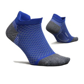 Feetures Plantar Fasciitis Relief No Show Tab Socks Buckle Up Blue