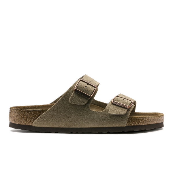 Birkenstock Herren Arizona Soft Footbed Taupe Wildleder