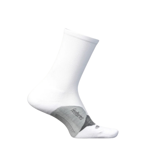 Feetures Unisex Elite Light Cushion Mini Crew White