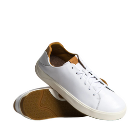 Olukai Men's Lae‘ahi Lī ‘Ili Leather Sneaker White