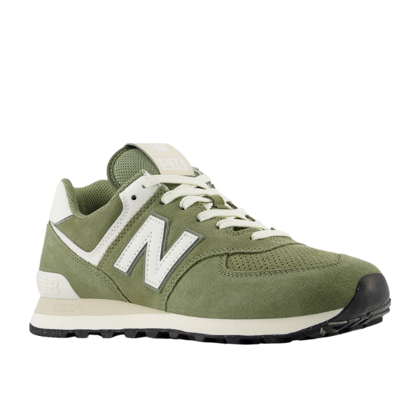 New Balance Unisex's 574 New Green/White