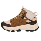 The TEVA Women's Grandview Max GORE-TEX Honey is a high-top waterproof hiking boot with a rugged sole, multicolor accents, mesh and suede materials, and detailed lacing—built for outdoor adventures.