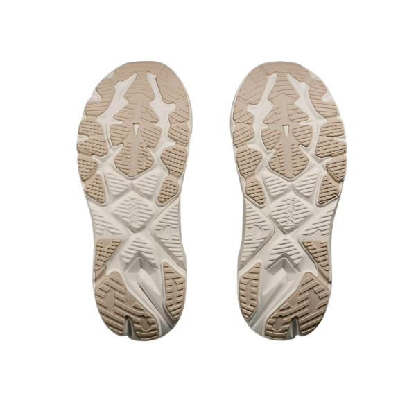 A pair of HOKA Women's Arahi 8 Wide stability running shoes in black/rose gold, shown on a white background.