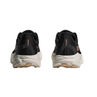 Back view of HOKA Women's Arahi 8 Wide in black/rose gold, featuring white soles and light brown heel accents.