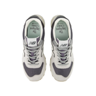 NEW BALANCE Men's 574 Grey/Silver sneakers viewed from above on white—versatile running shoe style.