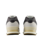 Rear view of NEW BALANCE Men's 574 Grey/Silver sneakers, a versatile running shoe with beige accents.