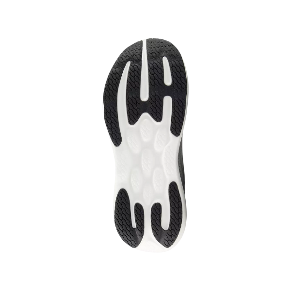 NEW BALANCE Men's 1080v15 Wide features a white and black cushioned sole with textured black tread on white.