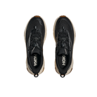 A pair of HOKA Women's Transport 2 Wide Black/White shoes viewed from above on a white background.