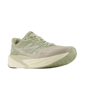 Ultra-lightweight NEW BALANCE Mfcx5n9 Rebel V5 running shoes in grey/white with thick sole and mesh upper.