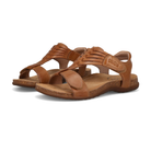 TAOS Taos Women's Wonderful Caramel sandals with open toes and adjustable ankle straps, shown on a white background.