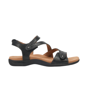 TAOS Taos Women's Big Time Black sandals feature a SOFT SUPPORT footbed and low heel for comfortable travel.