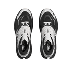Top view of HOKA Men's Black/White Speedgoat 7 Wide trail running shoes on a white background.