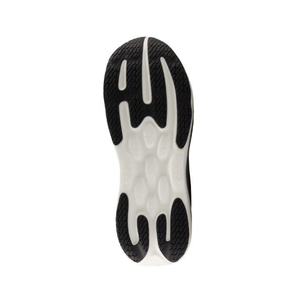 NEW BALANCE M1080 V15 Olive/black features a black and white textured sole with enhanced cushioning for daily runs.