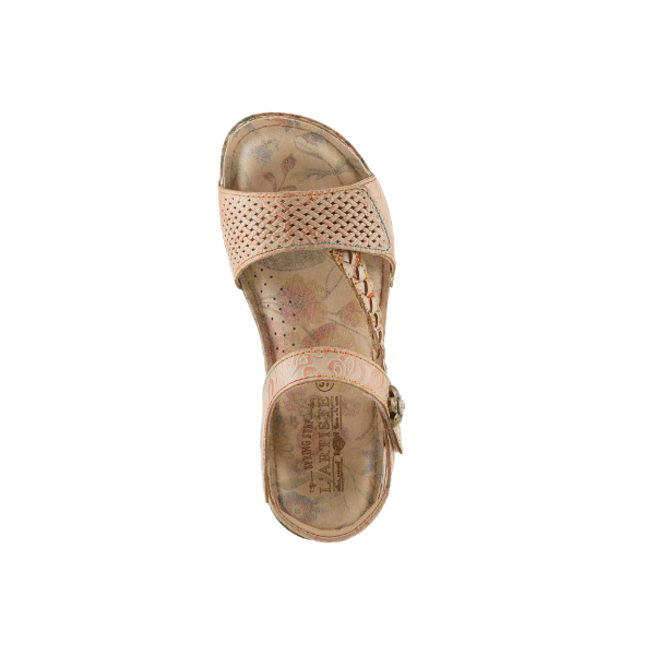 A single SPRING STEP Women's Popular Beige Multi sandal, shown from above on a white background.