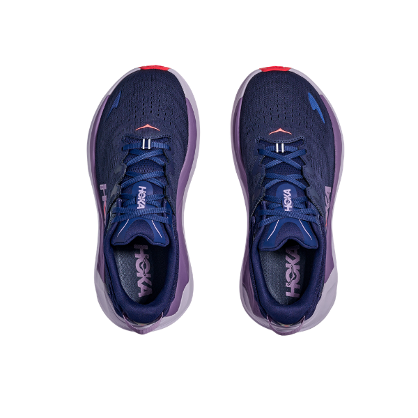 Top view of HOKA Women's Gaviota 6 in Midnight Blue/Navy, stability shoes for overpronation, on white background.