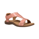 TAOS Taos Women's The Show Blush Pink: open-toe sandal with adjustable straps, arch support, and antimicrobial footbed.