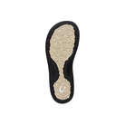 Beige and black sole with swirl patterns and curved logo, inspired by OLUKAI Women's Ohana Tapa sandals.