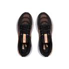 Top view of BROOKS Women's Adrenaline GTS 25 Black/Peach running shoes for foot pain relief, white soles.