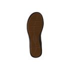 Champagne Clarks Women's Kitly Gem Wide sandal, textured brown sole, Contour Cushion footbed, logo visible.