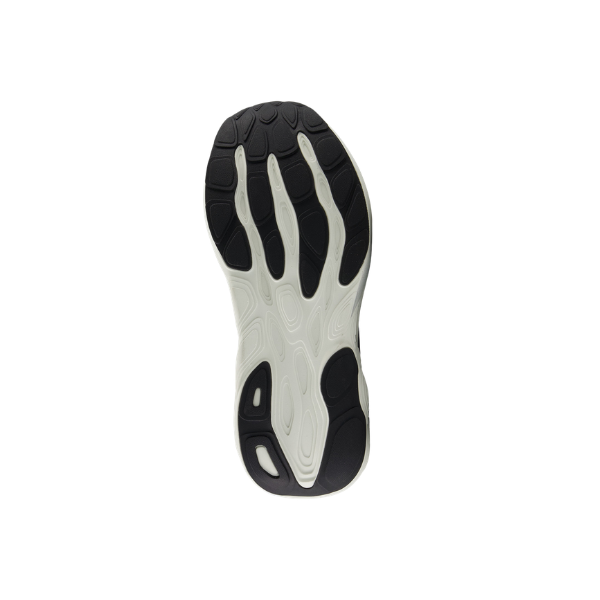 The sole of the New Balance Women's 880 V15 Black/White features a wavy black and white pattern on a white background.