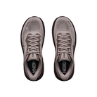 Top view of HOKA Men's Clifton 11 Brown running shoes with black soles, designed as cushioned trainers.