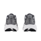 Back view of HOKA Men's Clifton 11 Grey trainers with white soles, side by side on a white background.