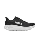 HOKA Women's Clifton 11 Black/White cushioned running shoes shown side view on a plain white background.