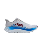 HOKA Men's Clifton 11 Stucco/Grout running shoe with APMA Seal, cushioned support, and gradient sole.