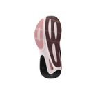 The outsole of New Balance Women's 860V15 Pink shoes with pink, black, and brown tread on a white background.