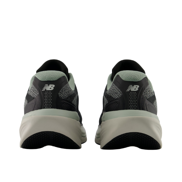 New Balance Men's 860V15 Black/Bayberry shoes shown from the back, featuring logos and Fresh Foam X soles.