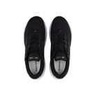 New Balance Women's 1080V15 Black/Violet running shoe, top view, white soles, on a white background.