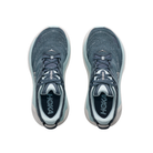 A pair of green/navy HOKA Gaviota 6 women’s stability running shoes viewed from above on a white background.