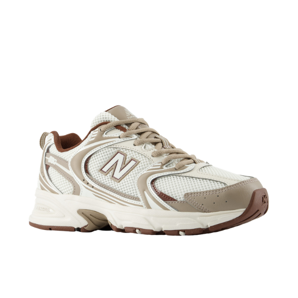A NEW BALANCE U530cob men's running shoe in track/pebble is shown side view on a white background.
