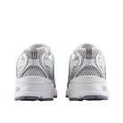 NEW BALANCE Men's U530 Grey/Silver shoes, back view, designed for foot pain relief on a white background.