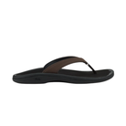 OLUKAI Women’s Ohana Lahi sandal in Dk Java/Black offers water-resistant comfort, shown side profile on white.