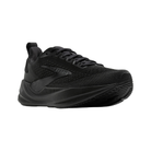 BROOKS Ghost Max 4 Men’s cushioned black running shoe with mesh upper and thick sole, front-side view.