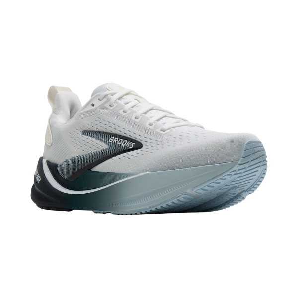 BROOKS Ghost Max 4 White/Blue men’s running shoes—cushioned, stylish, and perfect for maximum comfort.