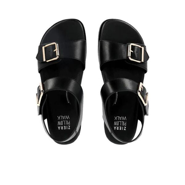 Ziera Women's Hastice Black Leather – Lucky Feet Shoes