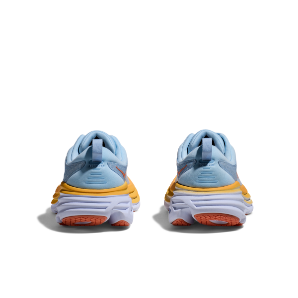 HOKA Women's Bondi 8 Wide Walking Shoes in Blue/Light Blue Size 7 | Lucky Feet Shoes